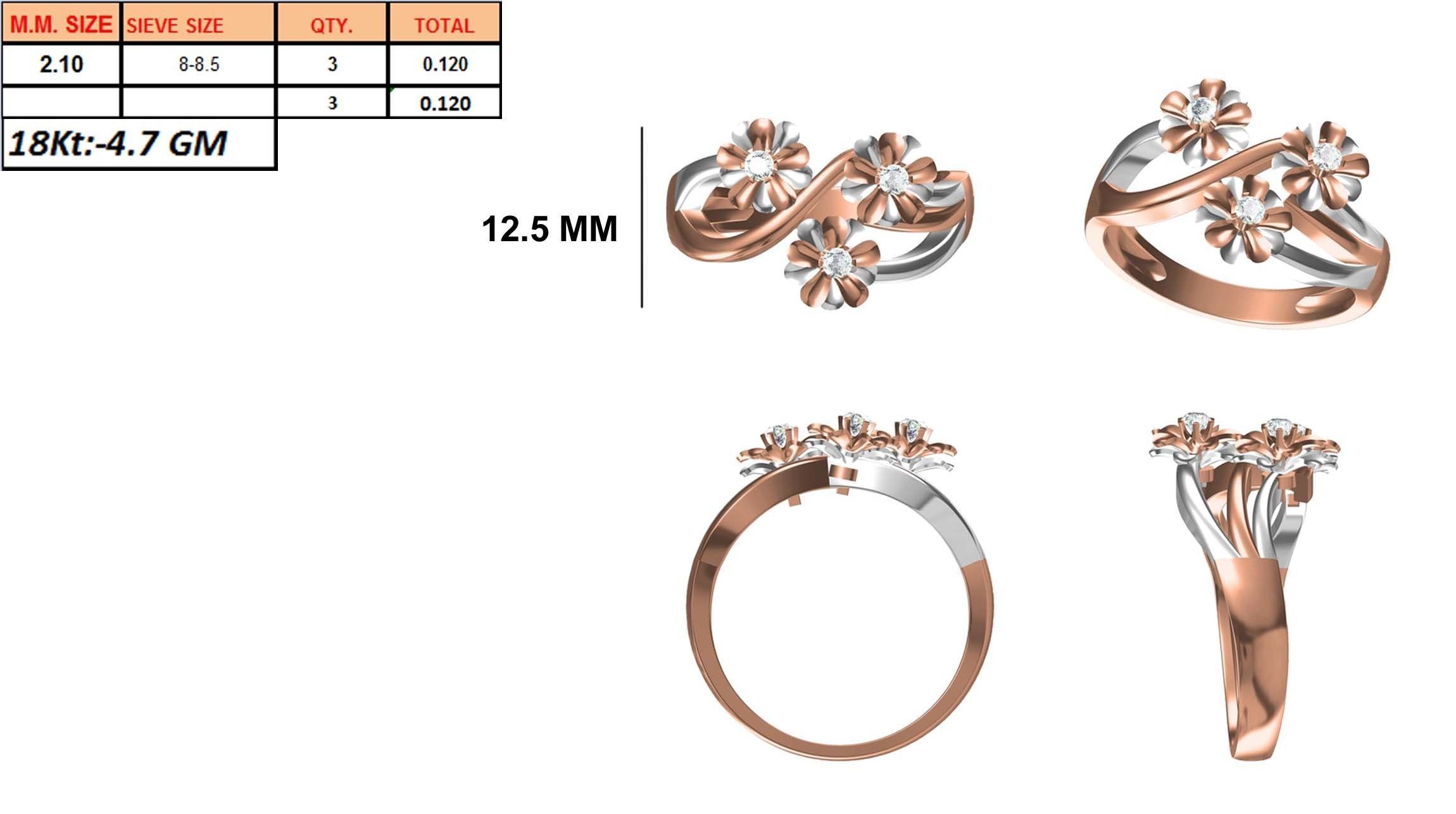 270 Women Ring jcd -jewelcad model bulk collection  3D print model_19