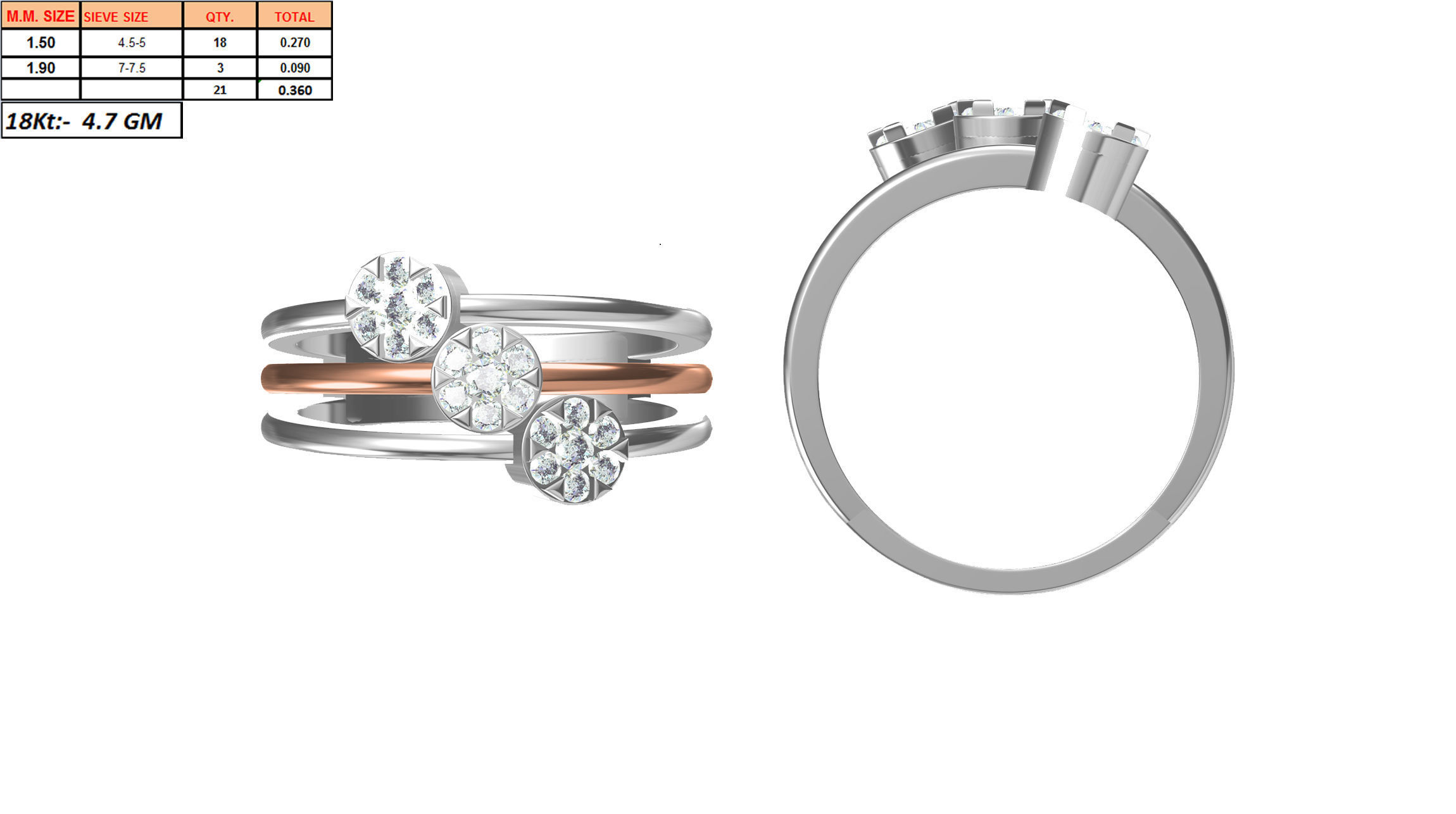 270 Women Ring jcd -jewelcad model bulk collection  3D print model_41