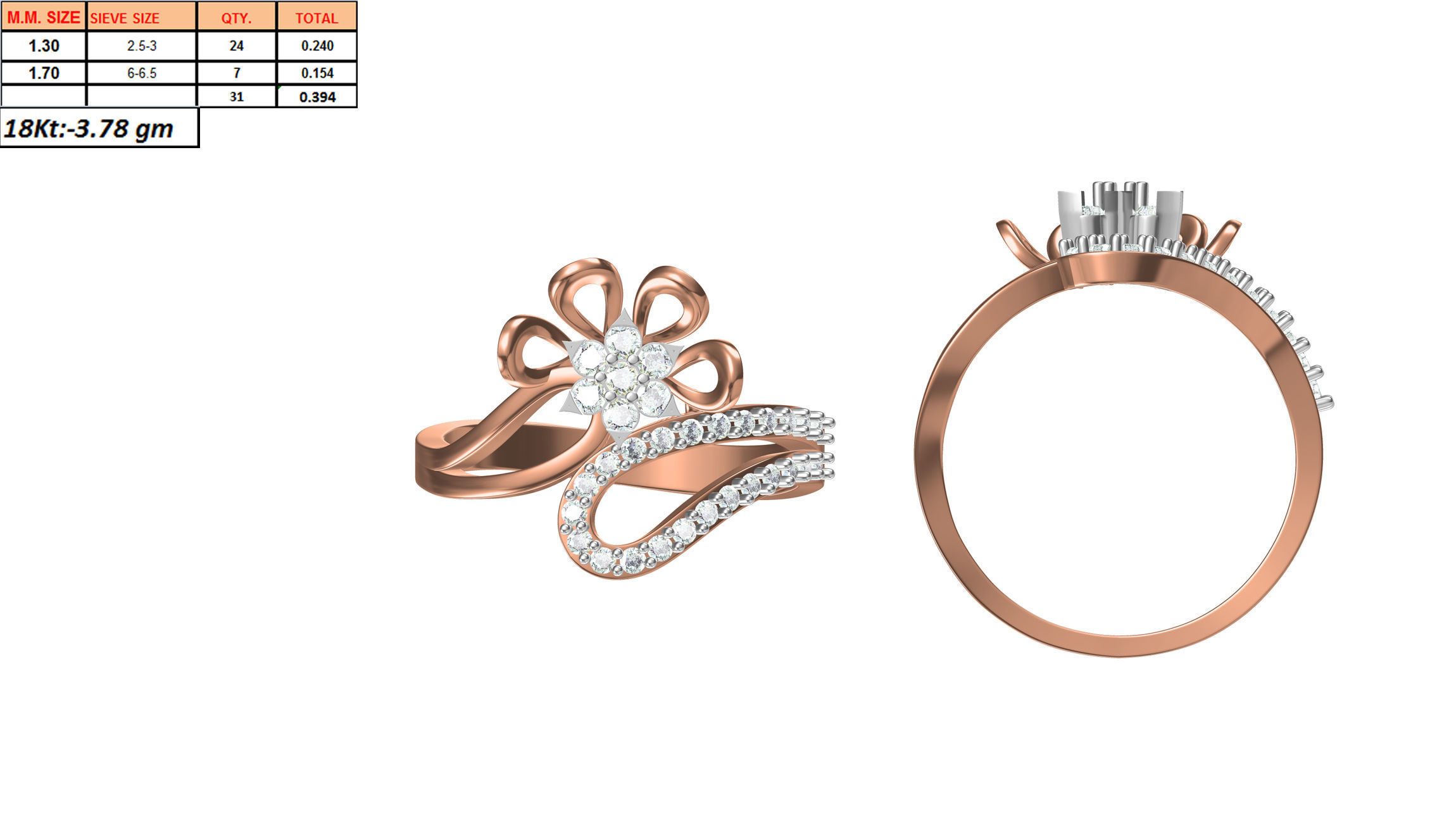 270 Women Ring jcd -jewelcad model bulk collection  3D print model_142