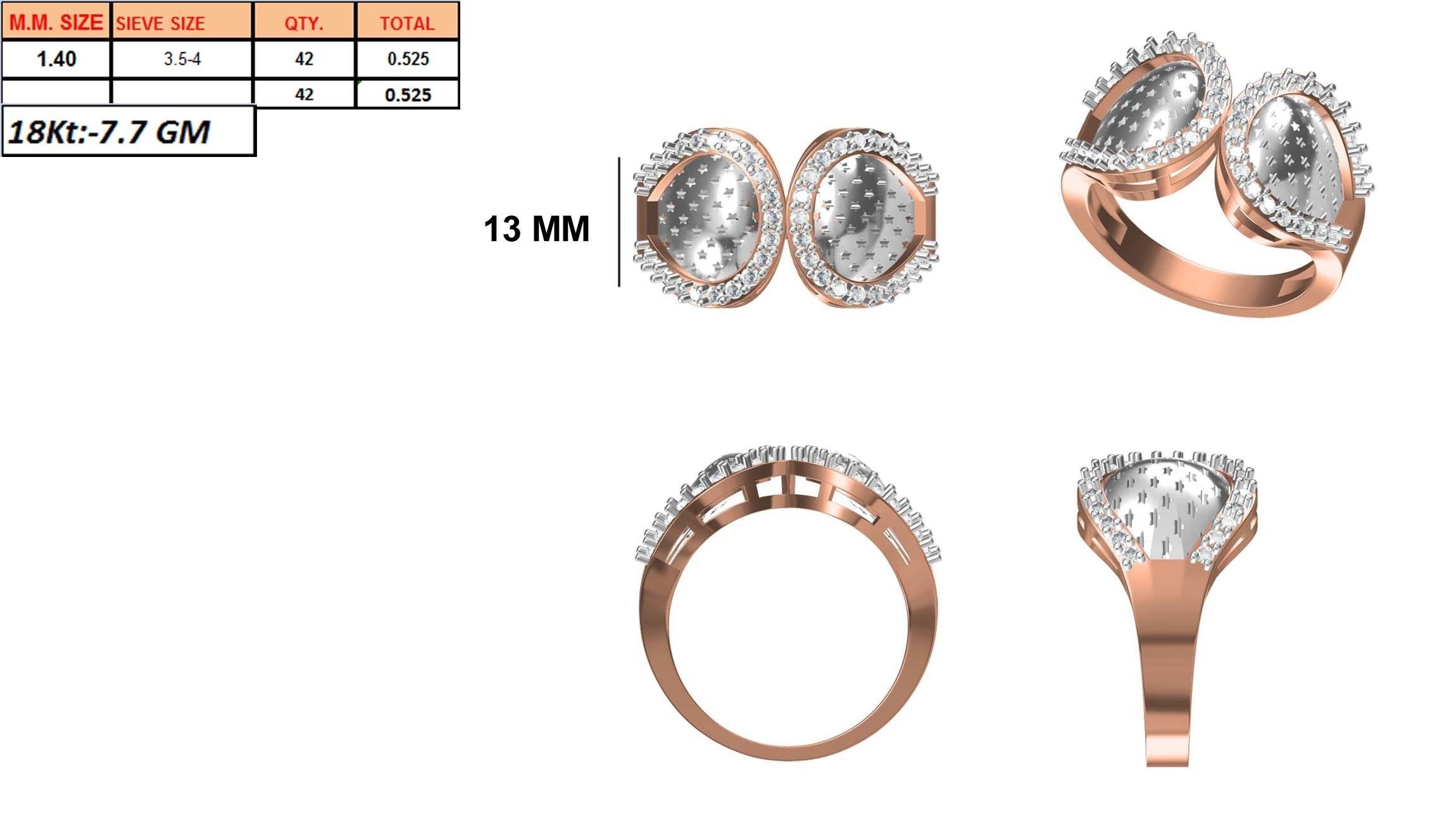 270 Women Ring jcd -jewelcad model bulk collection  3D print model_52