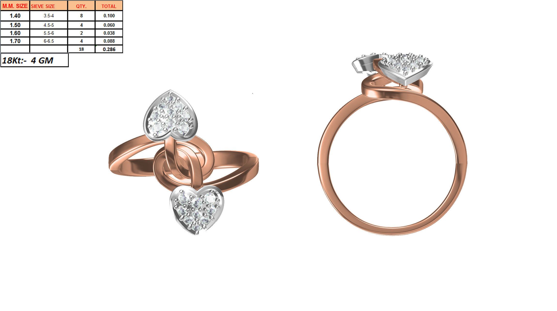 270 Women Ring jcd -jewelcad model bulk collection  3D print model_94