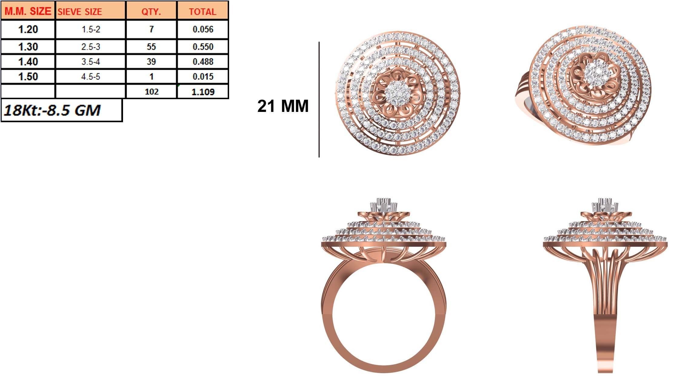 270 Women Ring jcd -jewelcad model bulk collection  3D print model_60