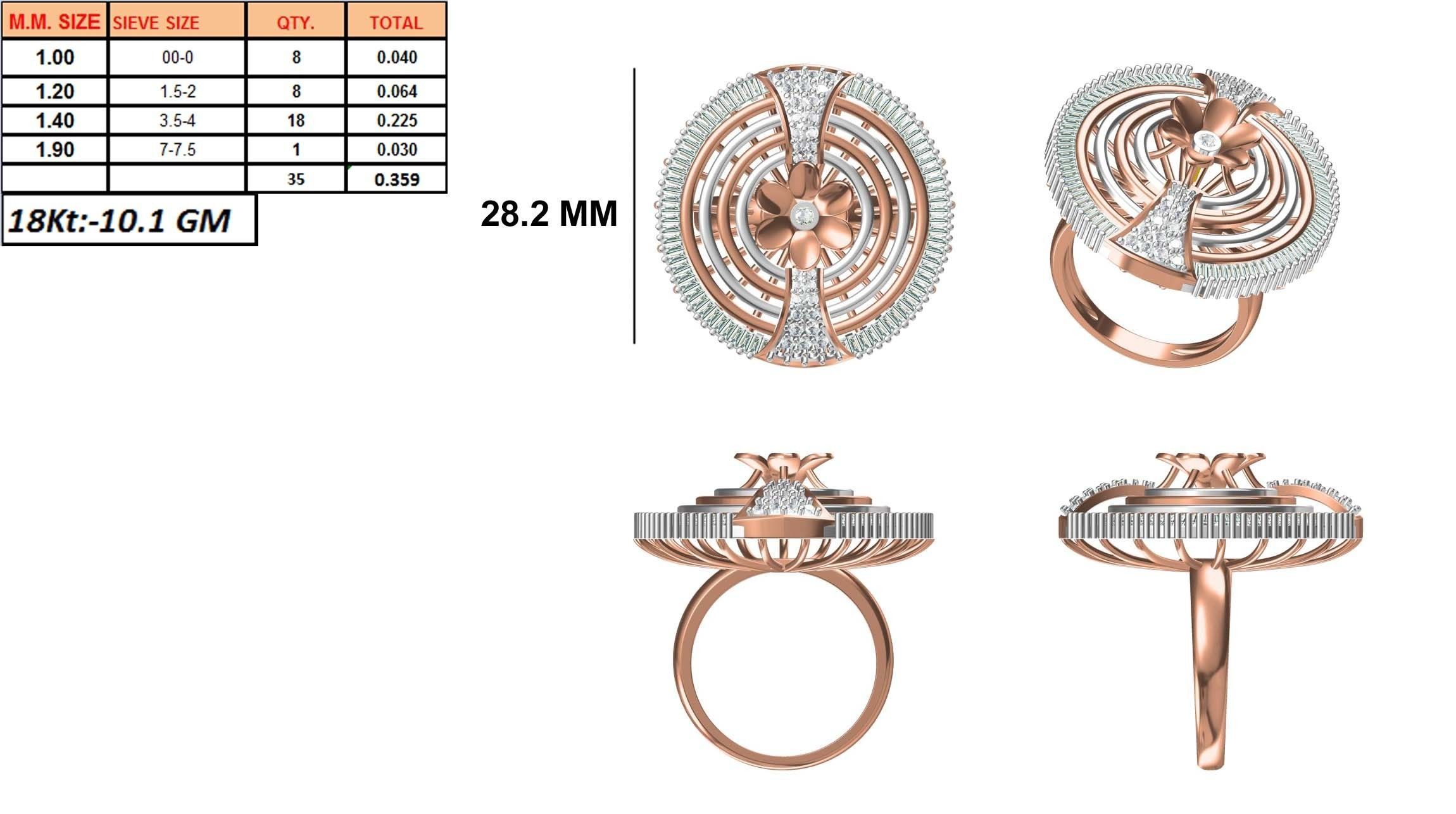 270 Women Ring jcd -jewelcad model bulk collection  3D print model_17