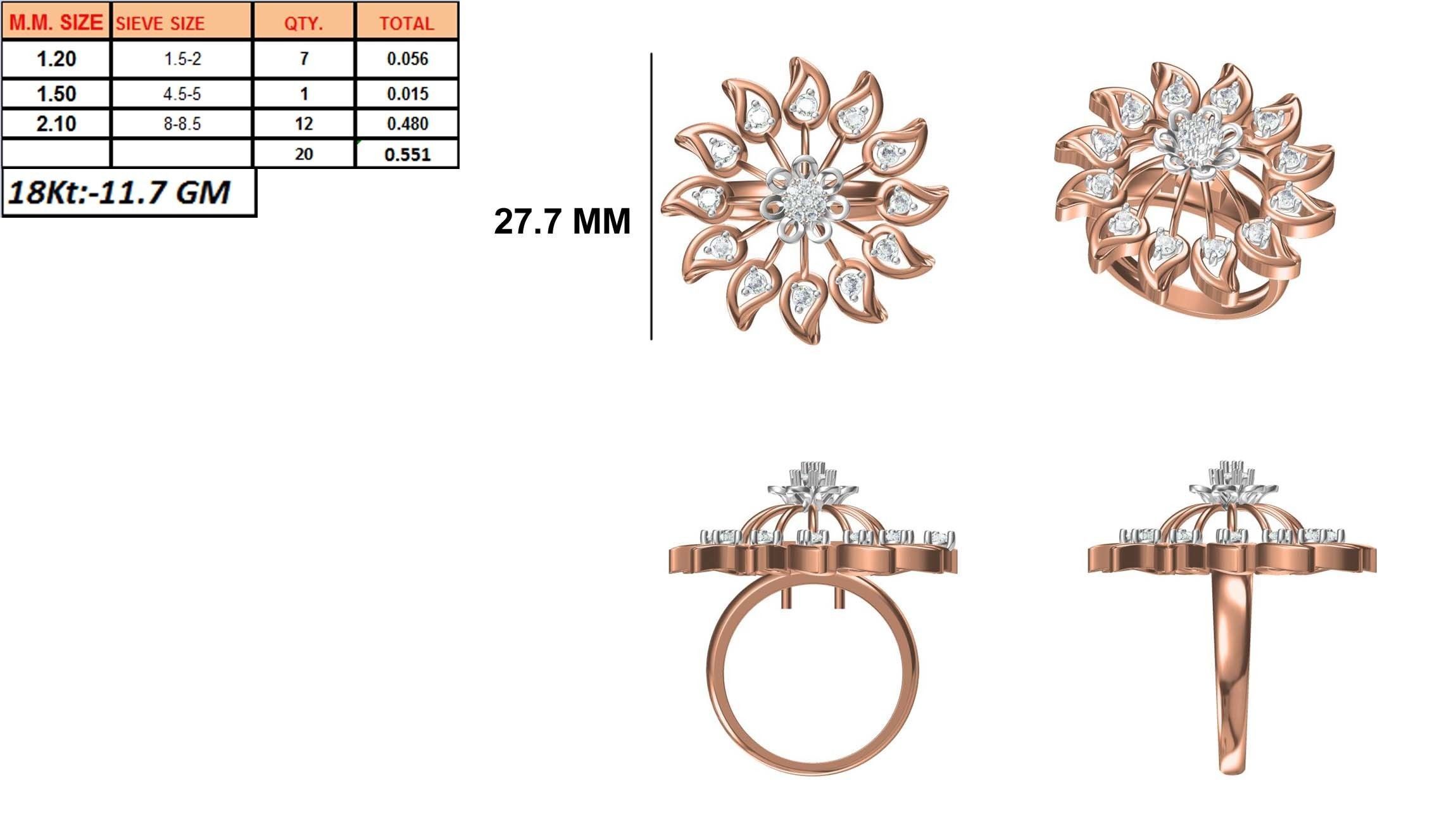 270 Women Ring jcd -jewelcad model bulk collection  3D print model_59