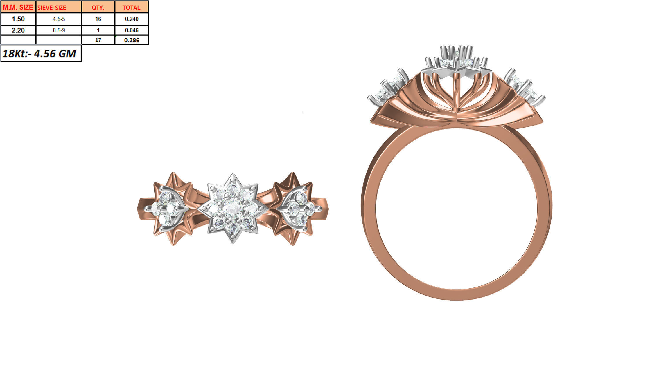 270 Women Ring jcd -jewelcad model bulk collection  3D print model_123