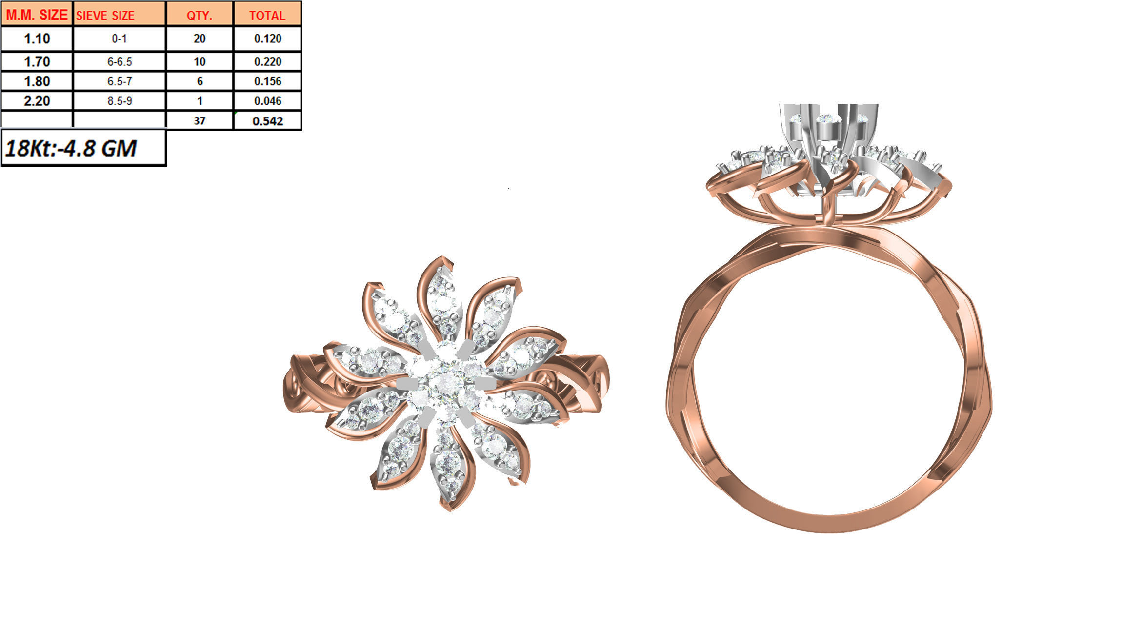 270 Women Ring jcd -jewelcad model bulk collection  3D print model_115