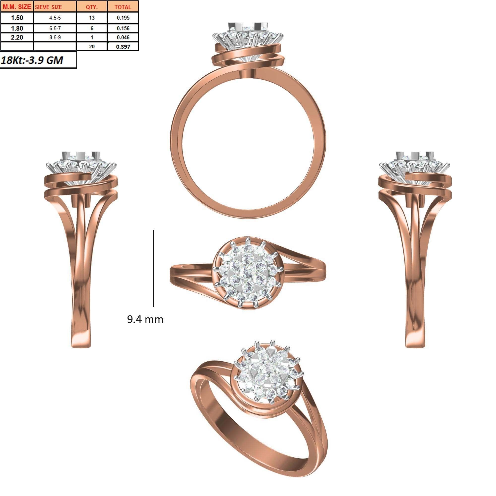 270 Women Ring jcd -jewelcad model bulk collection  3D print model_99