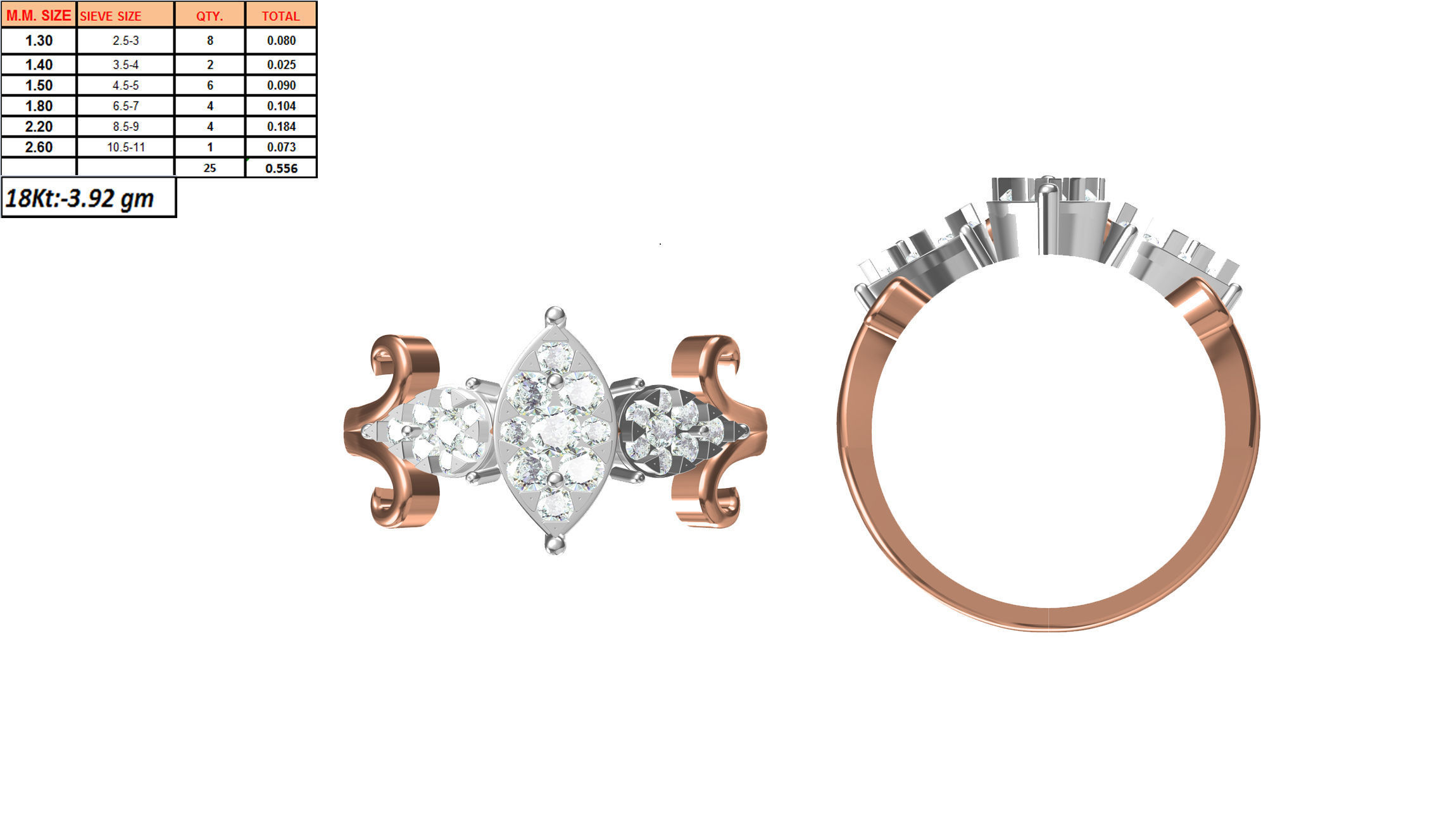 270 Women Ring jcd -jewelcad model bulk collection  3D print model_120