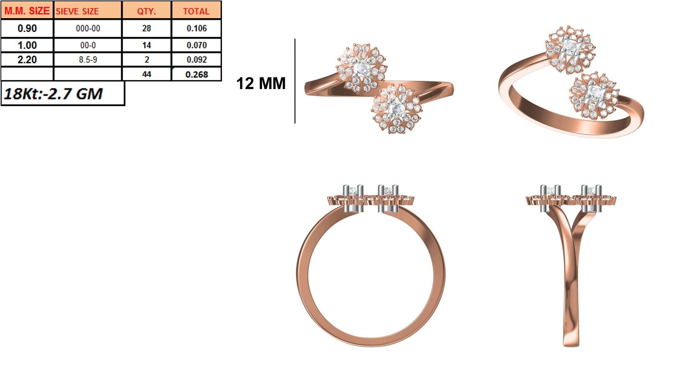 270 Women Ring jcd -jewelcad model bulk collection  3D print model_10