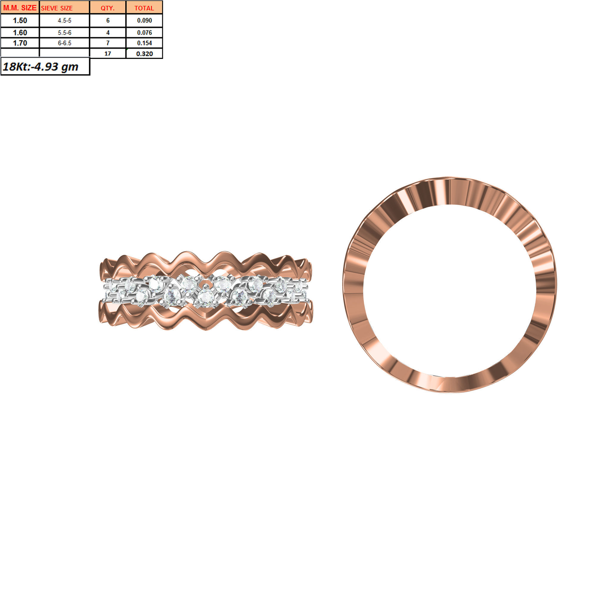 270 Women Ring jcd -jewelcad model bulk collection  3D print model_149