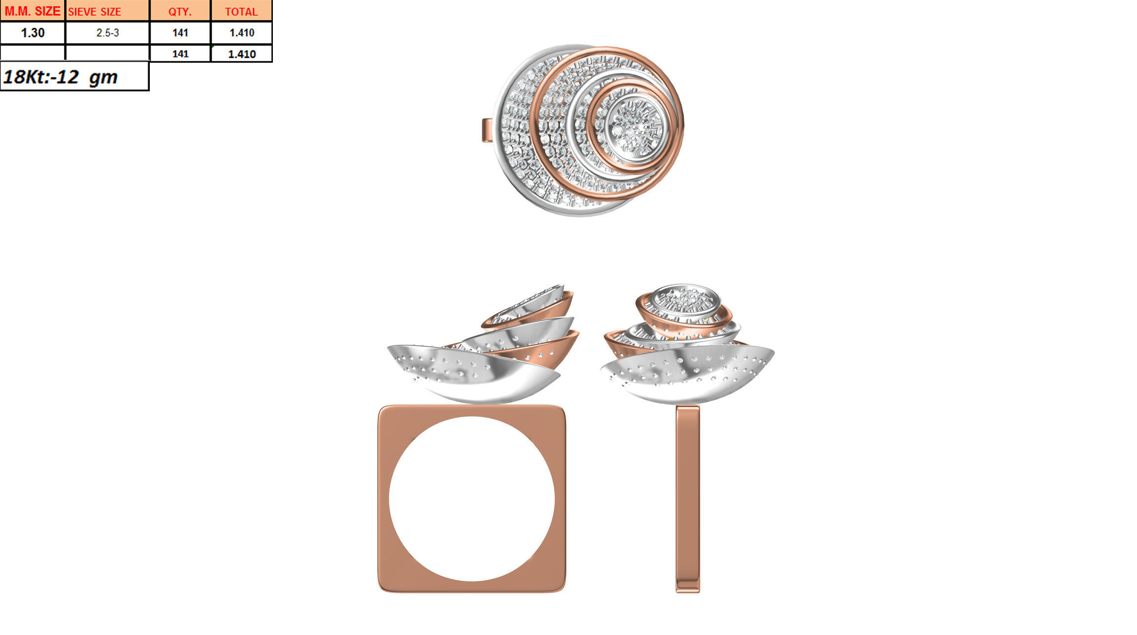 270 Women Ring jcd -jewelcad model bulk collection  3D print model_33