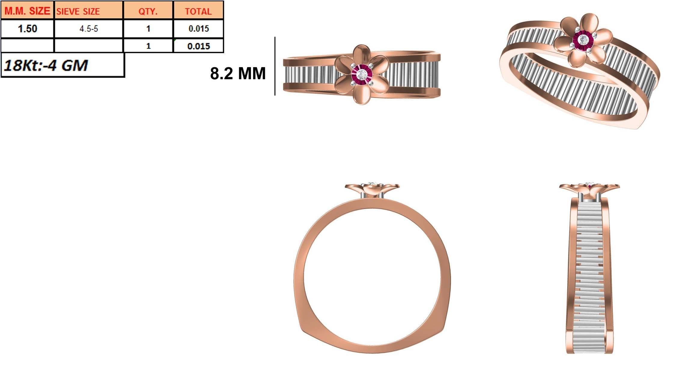 270 Women Ring jcd -jewelcad model bulk collection  3D print model_31