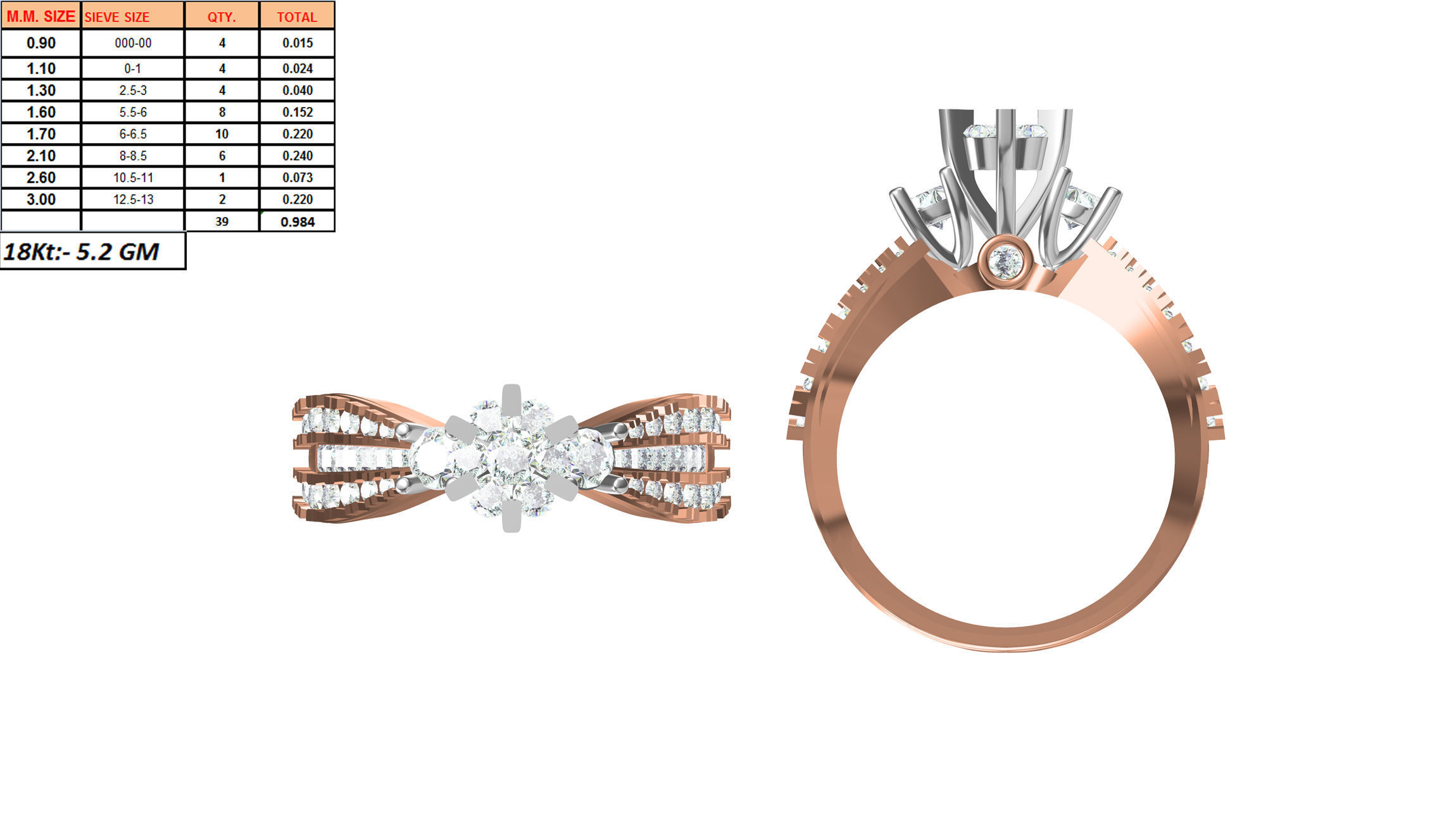 270 Women Ring jcd -jewelcad model bulk collection  3D print model_83