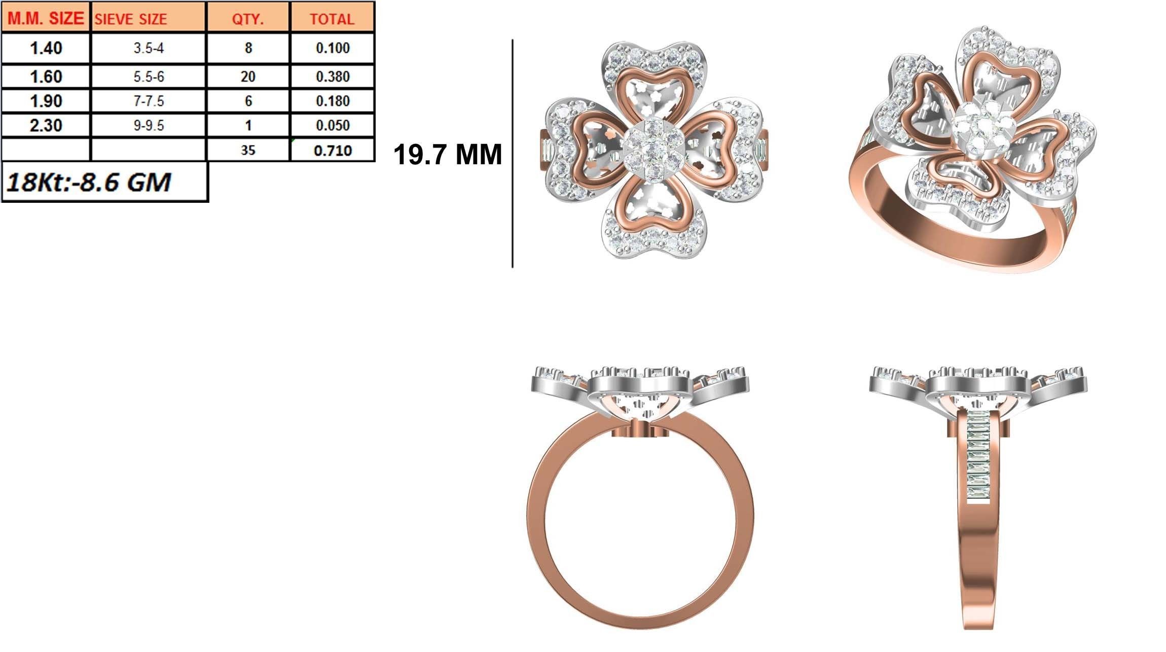 270 Women Ring jcd -jewelcad model bulk collection  3D print model_8