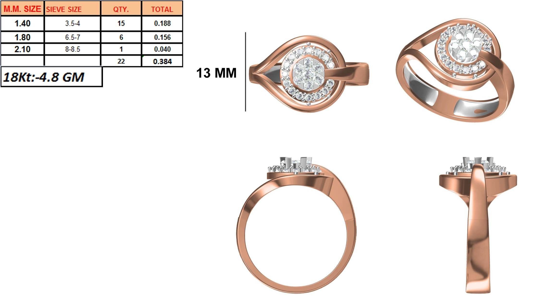 270 Women Ring jcd -jewelcad model bulk collection  3D print model_62
