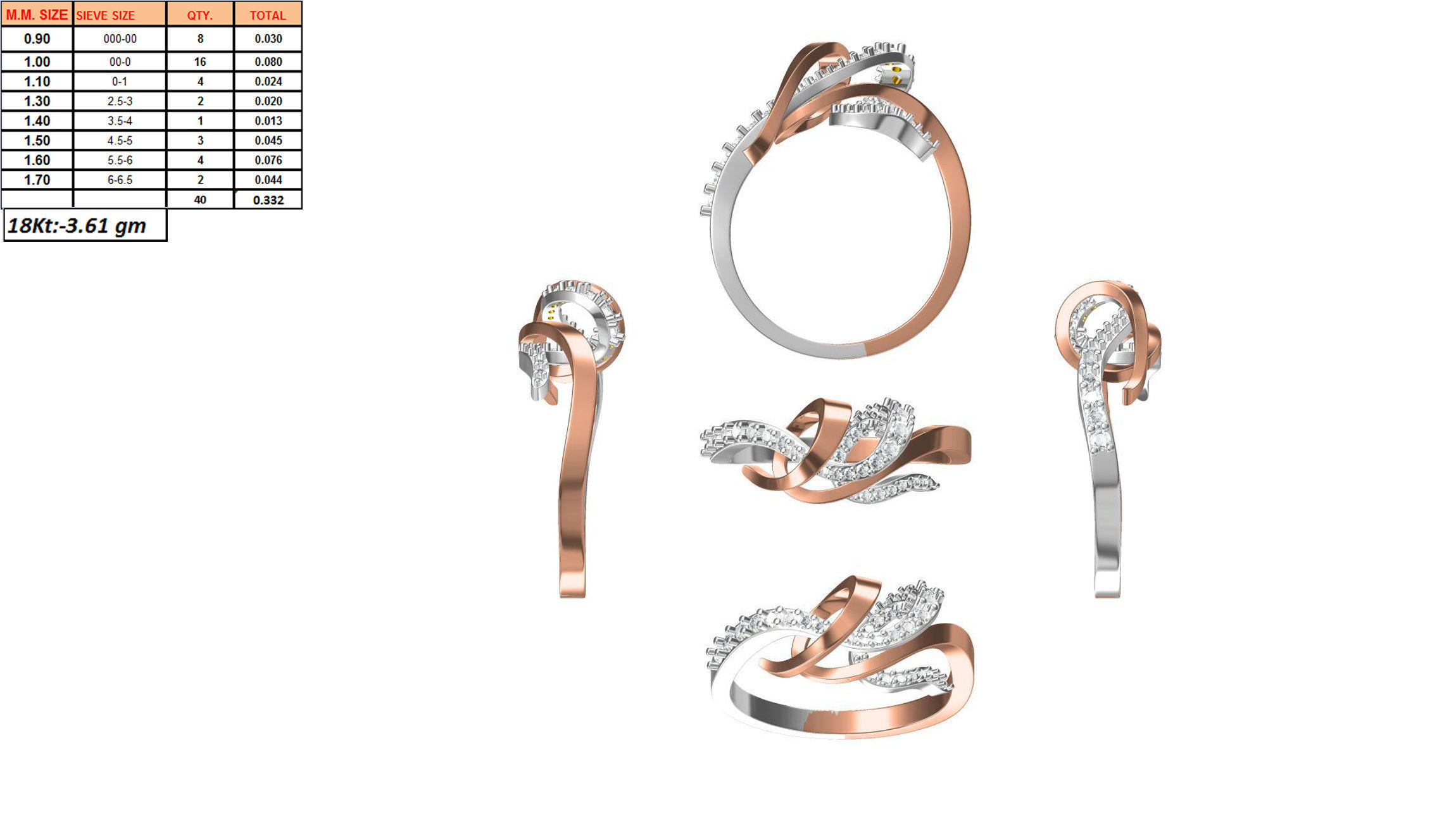 270 Women Ring jcd -jewelcad model bulk collection  3D print model_146