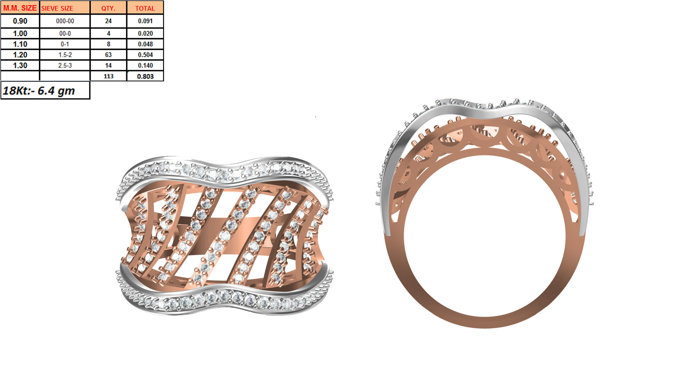 270 Women Ring jcd -jewelcad model bulk collection  3D print model_80