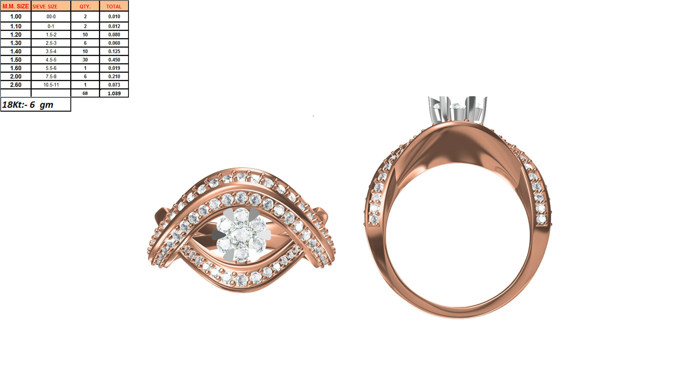 270 Women Ring jcd -jewelcad model bulk collection  3D print model_49