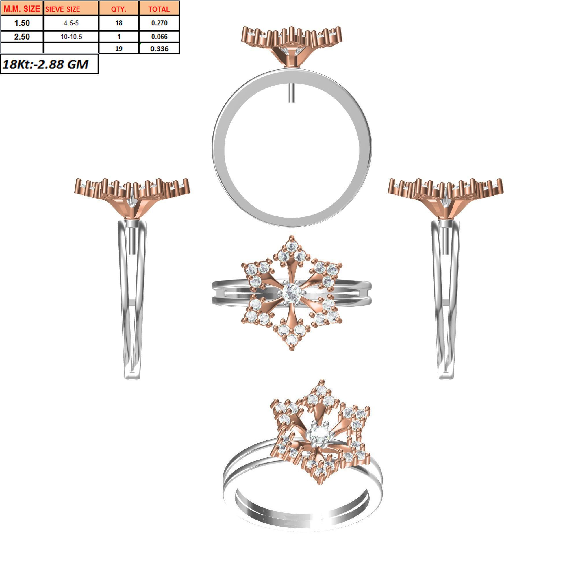 270 Women Ring jcd -jewelcad model bulk collection  3D print model_110