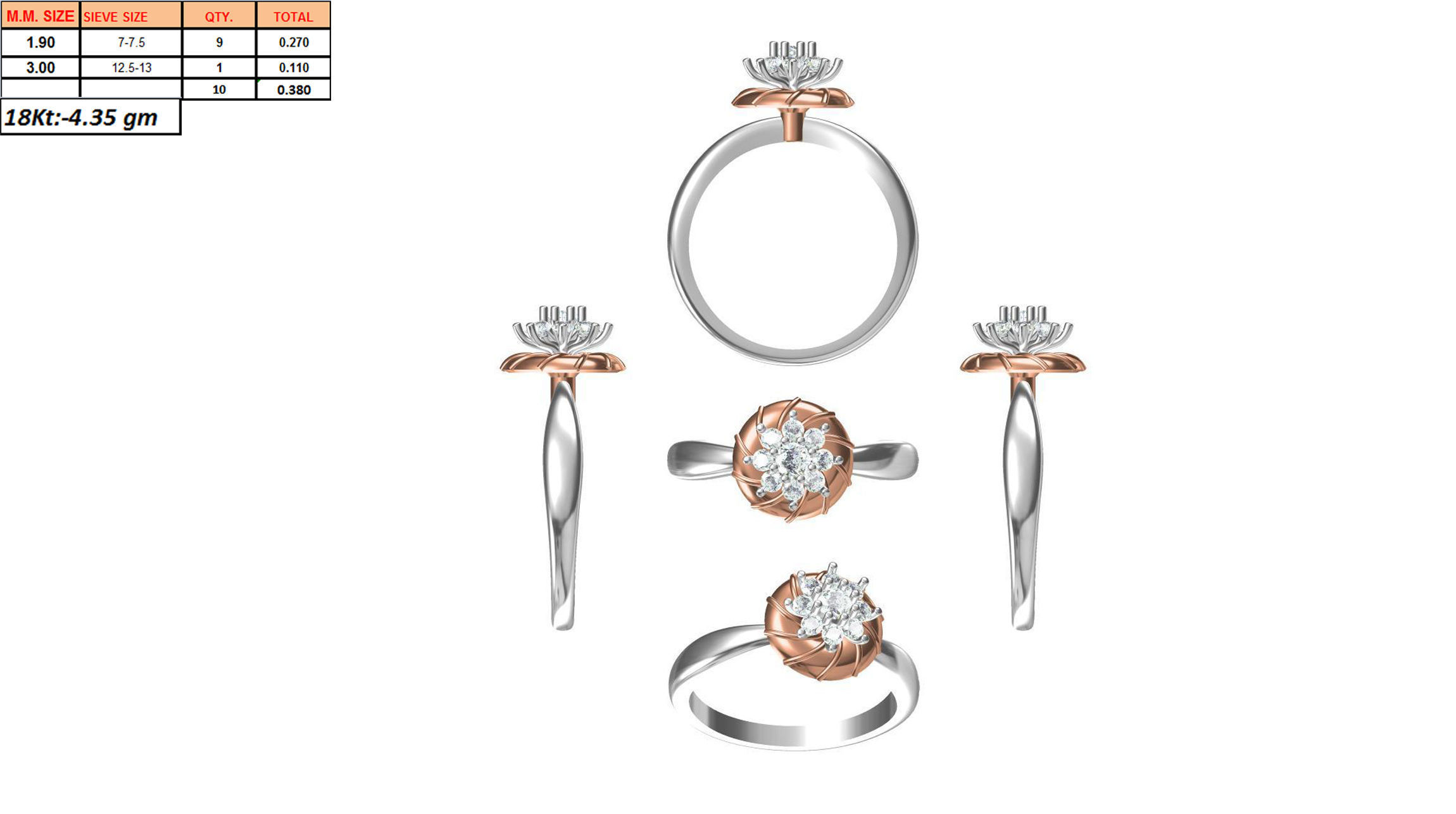 270 Women Ring jcd -jewelcad model bulk collection  3D print model_147