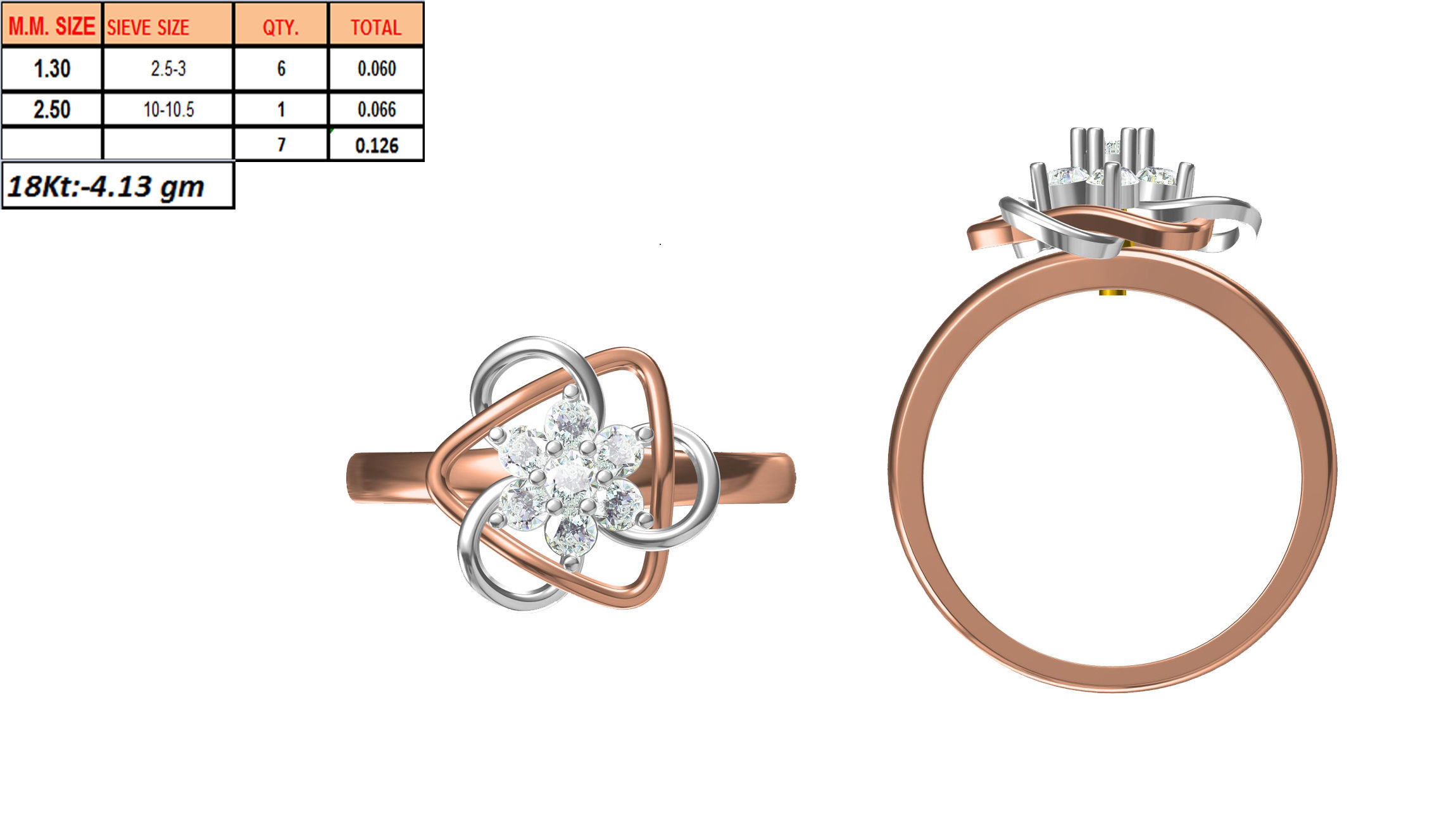 270 Women Ring jcd -jewelcad model bulk collection  3D print model_134