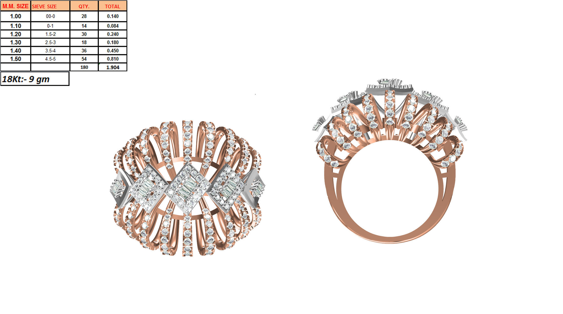 270 Women Ring jcd -jewelcad model bulk collection  3D print model_87