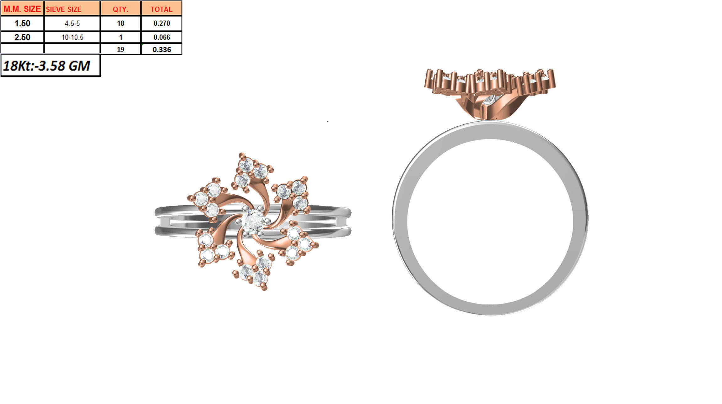 270 Women Ring jcd -jewelcad model bulk collection  3D print model_113