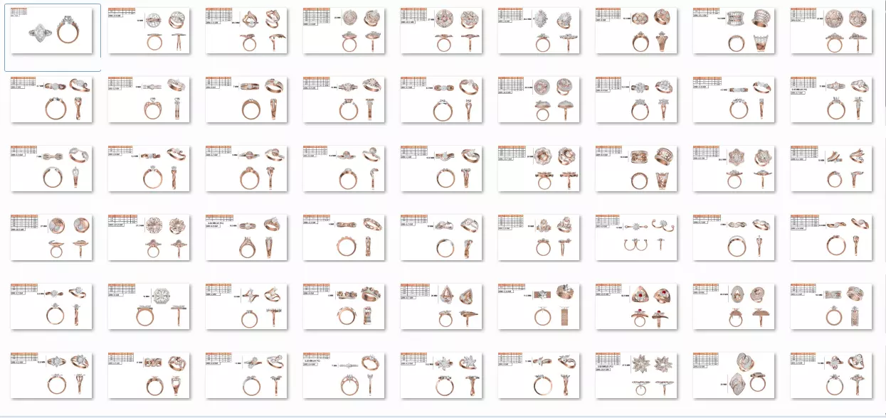 270 Women Ring jcd -jewelcad model bulk collection  3D print model_0