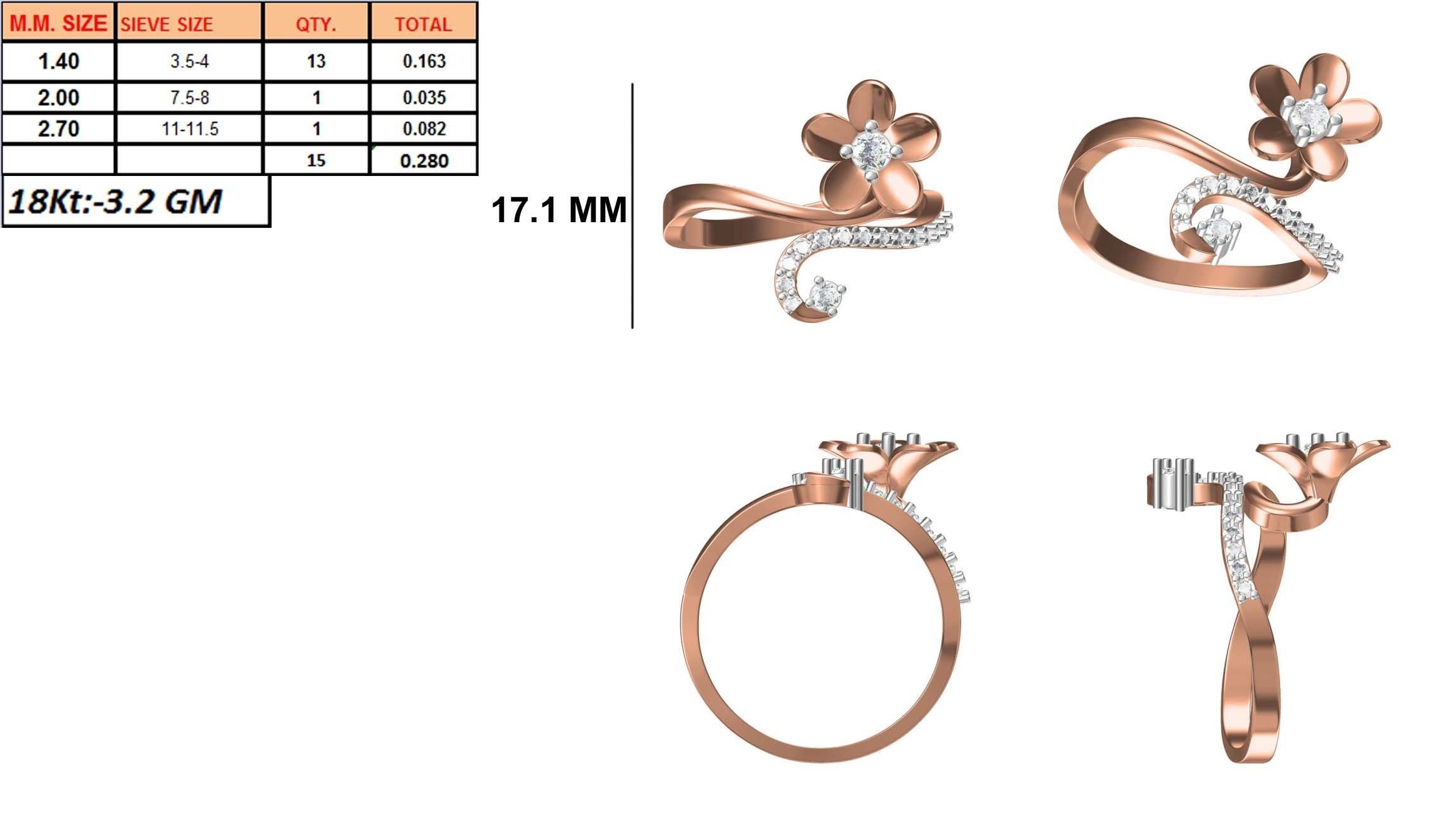 270 Women Ring jcd -jewelcad model bulk collection  3D print model_25