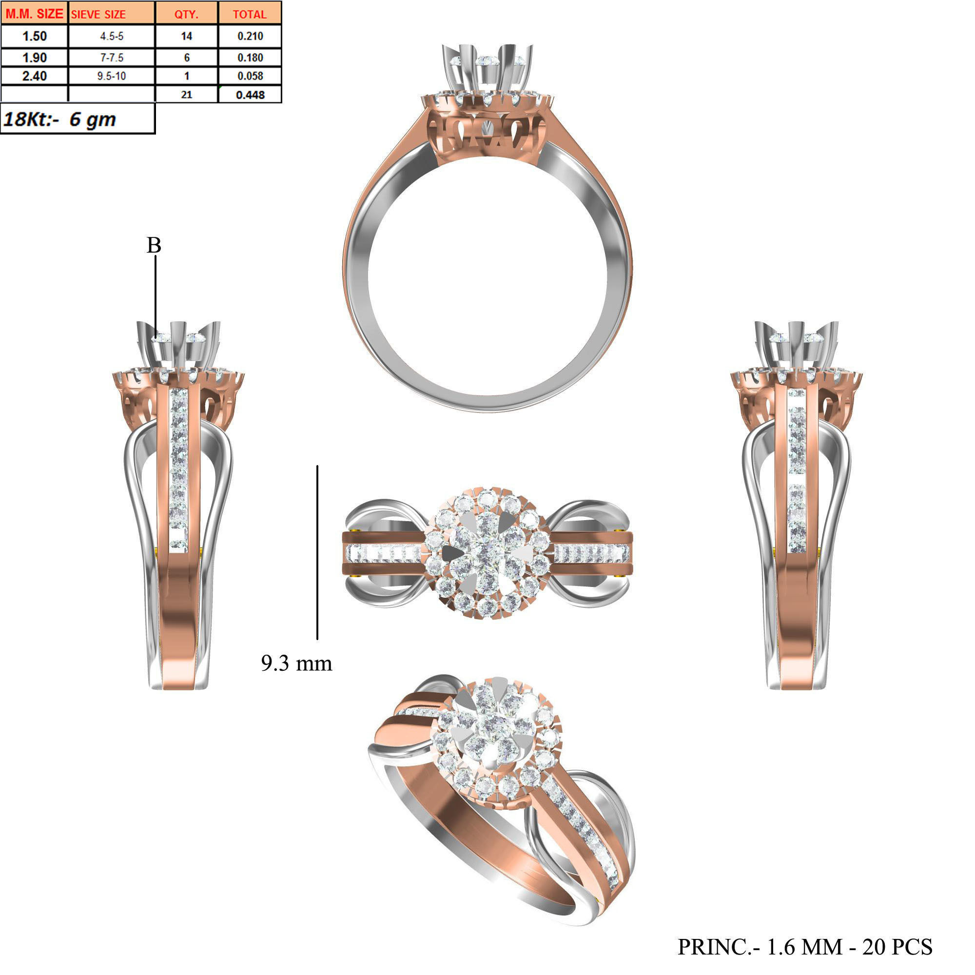 270 Women Ring jcd -jewelcad model bulk collection  3D print model_37