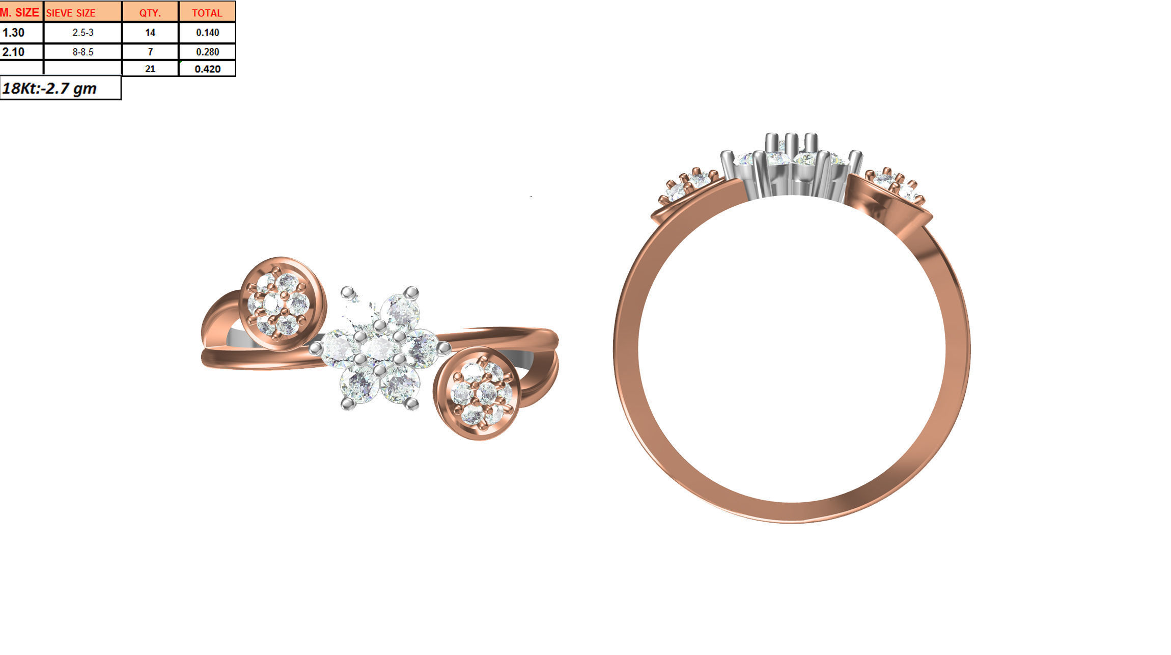 270 Women Ring jcd -jewelcad model bulk collection  3D print model_75