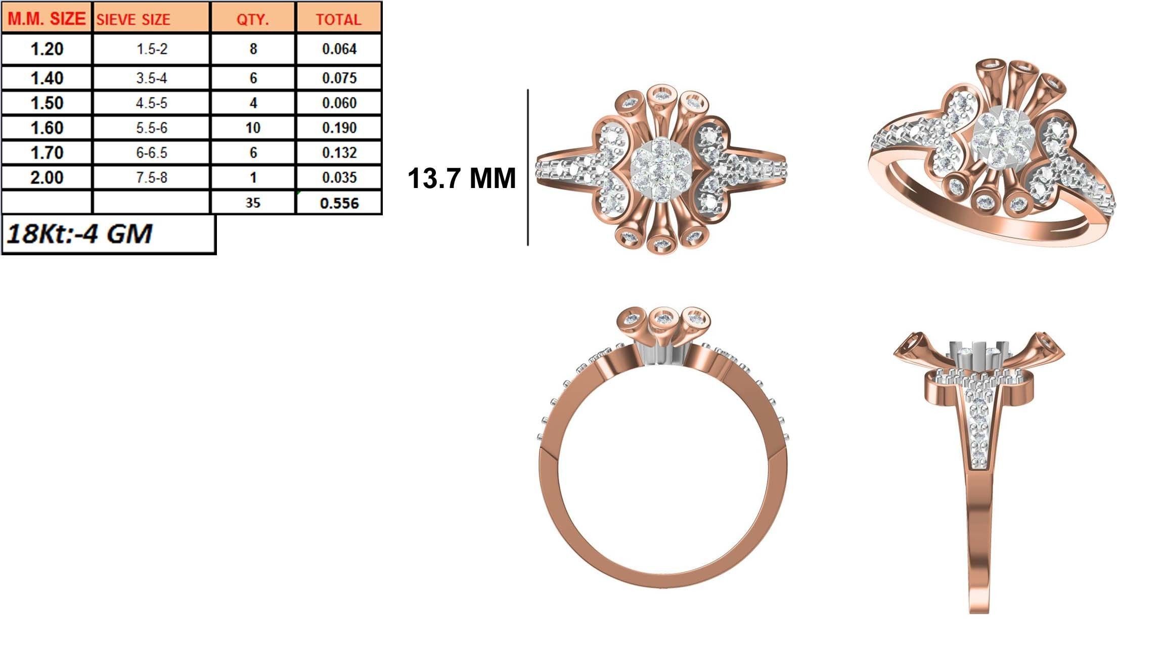 270 Women Ring jcd -jewelcad model bulk collection  3D print model_71