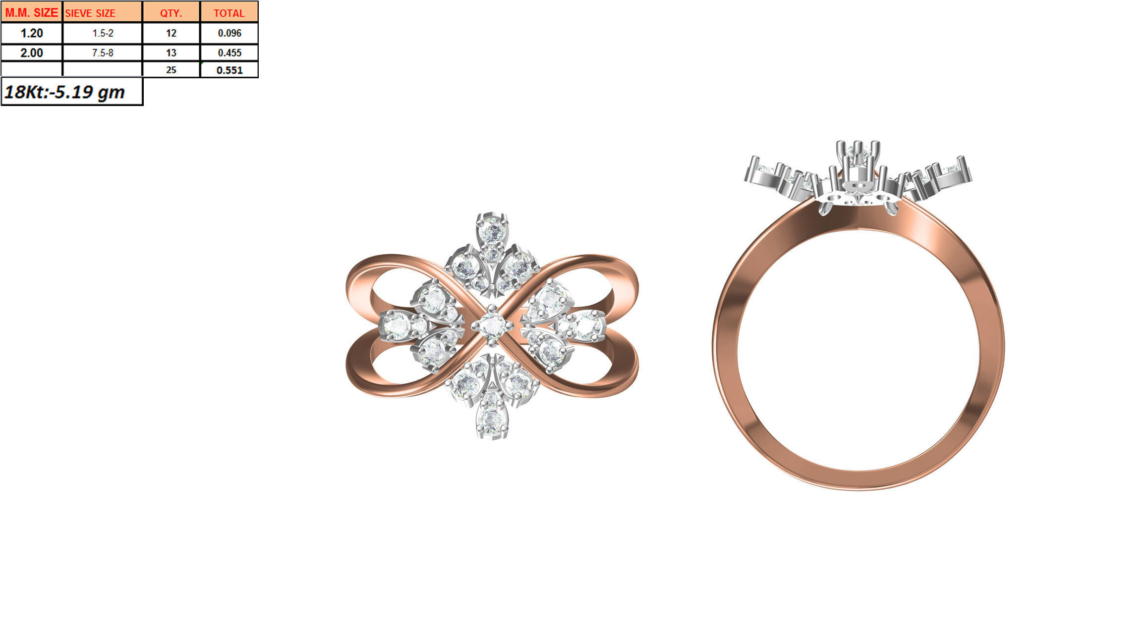 270 Women Ring jcd -jewelcad model bulk collection  3D print model_145