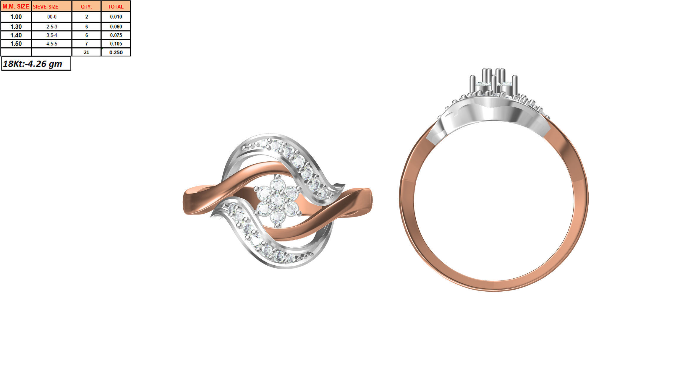 270 Women Ring jcd -jewelcad model bulk collection  3D print model_144