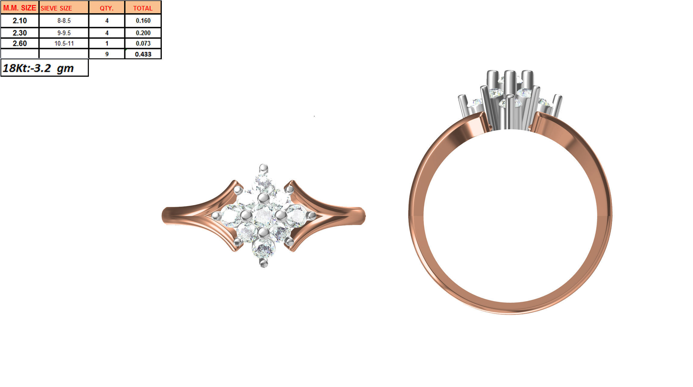 270 Women Ring jcd -jewelcad model bulk collection  3D print model_130