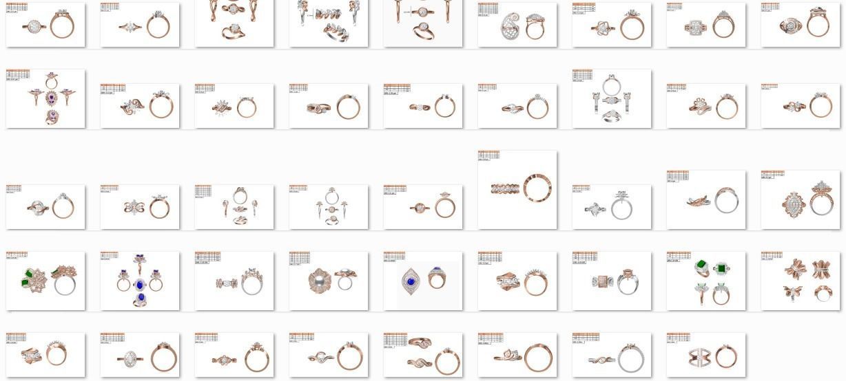 270 Women Ring jcd -jewelcad model bulk collection  3D print model_5