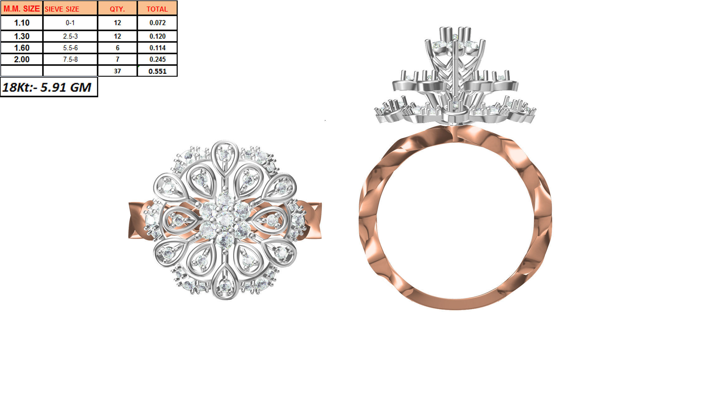 270 Women Ring jcd -jewelcad model bulk collection  3D print model_48