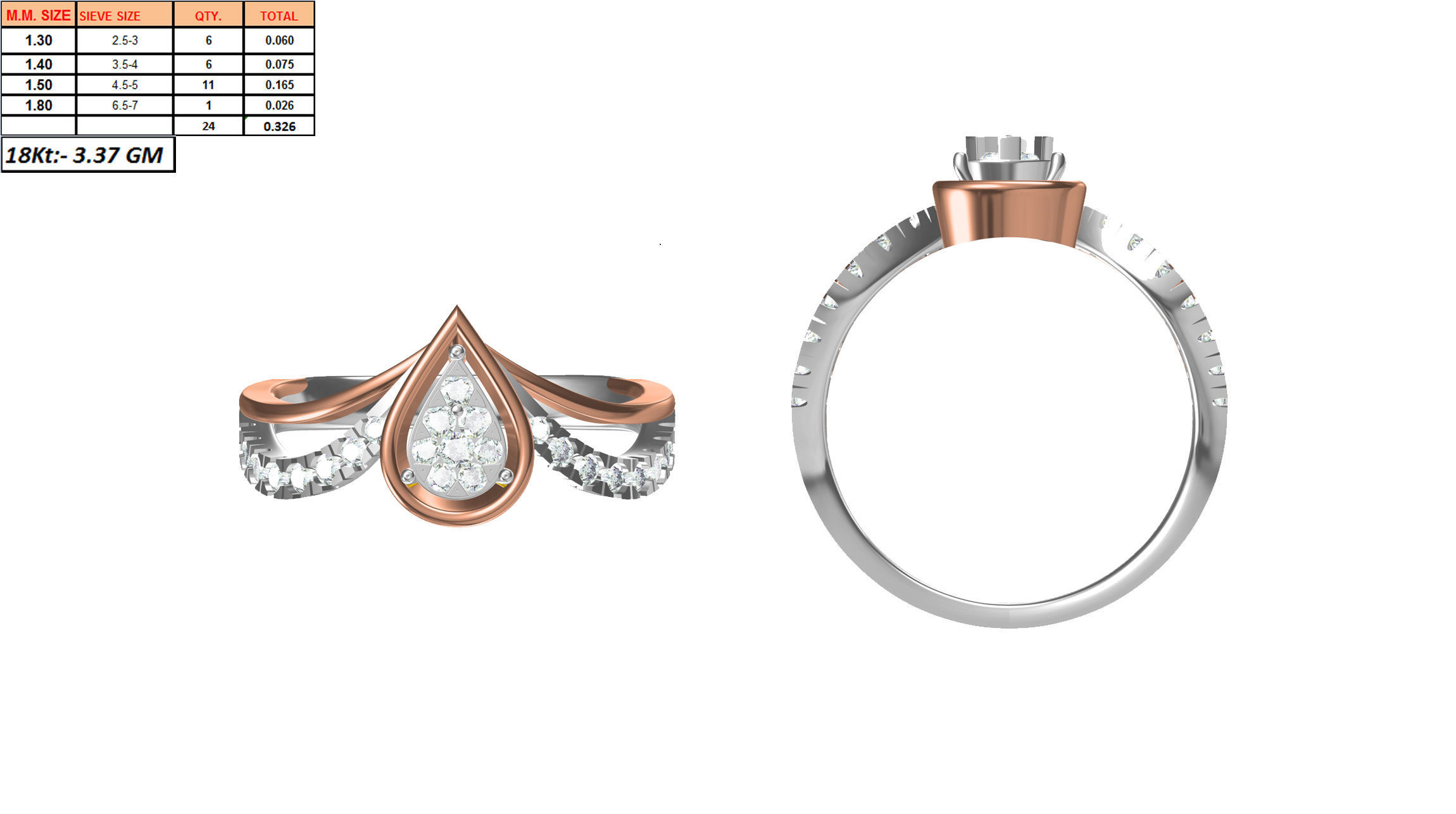 270 Women Ring jcd -jewelcad model bulk collection  3D print model_73