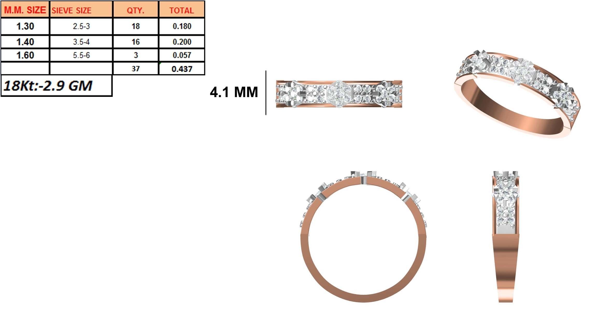 270 Women Ring jcd -jewelcad model bulk collection  3D print model_21