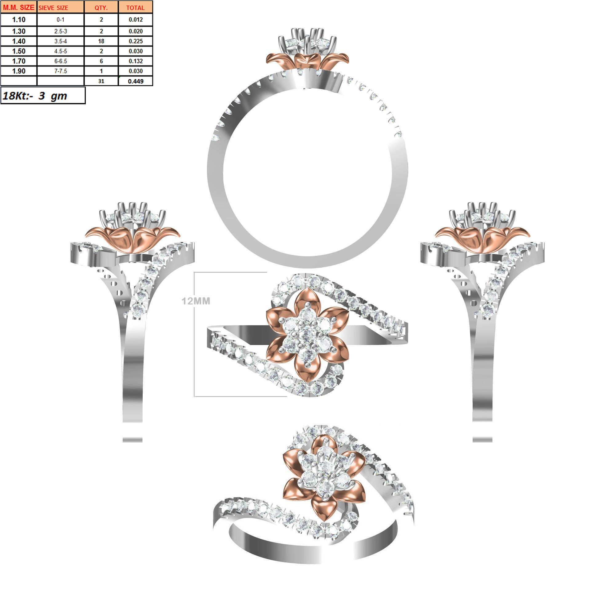 270 Women Ring jcd -jewelcad model bulk collection  3D print model_96