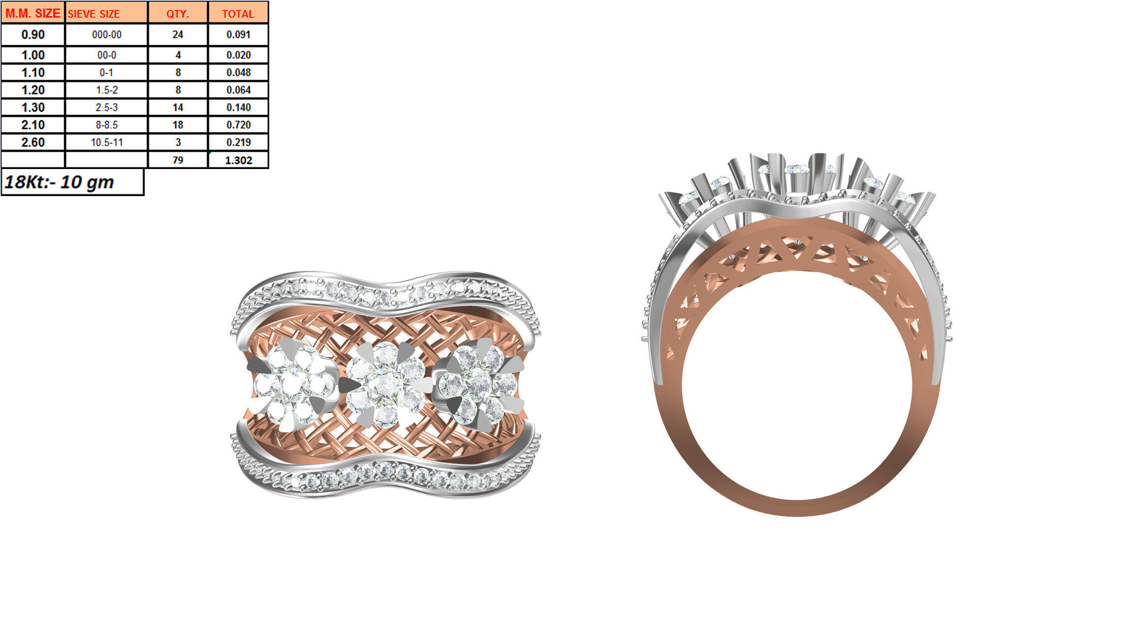 270 Women Ring jcd -jewelcad model bulk collection  3D print model_79
