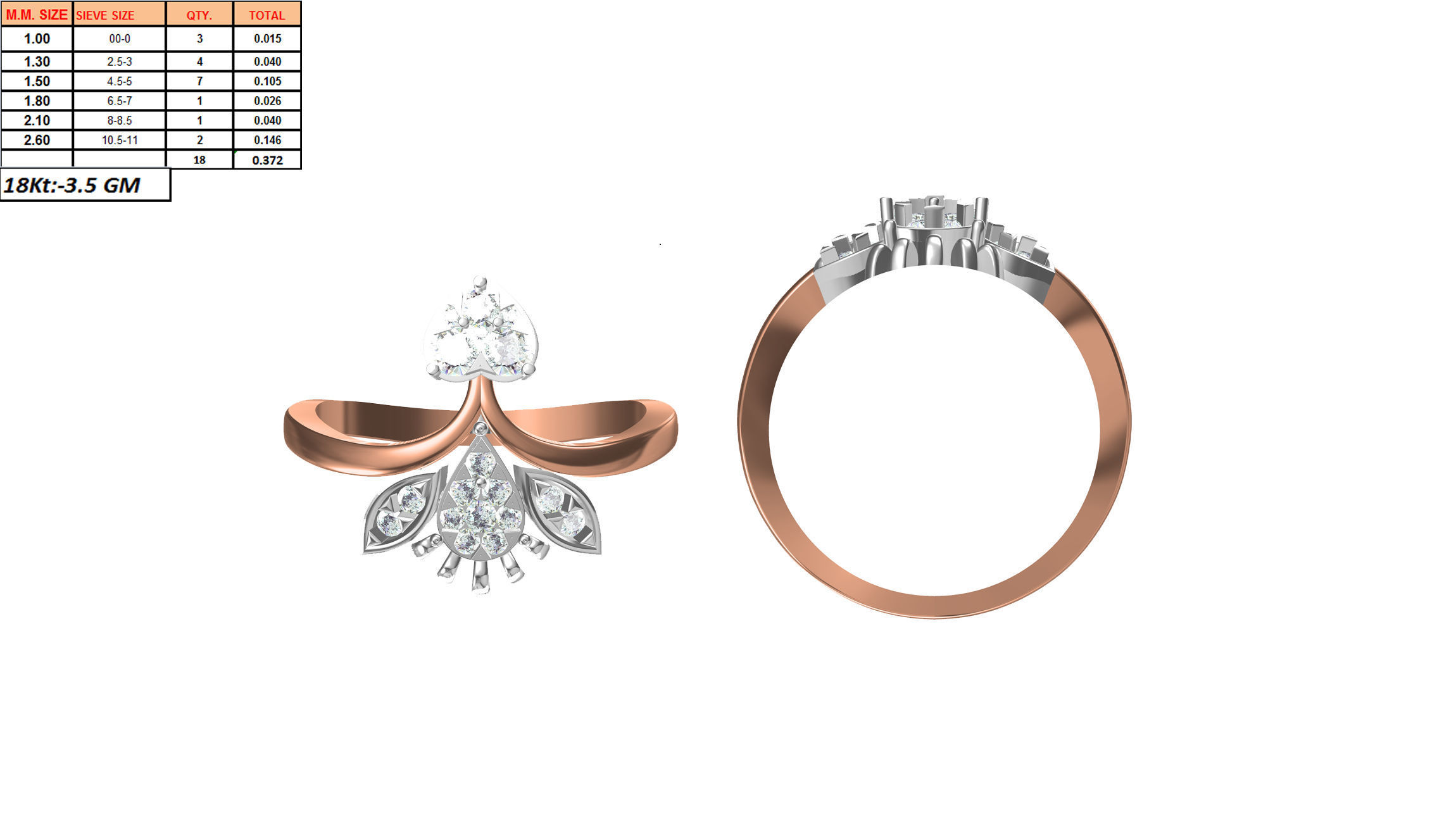 270 Women Ring jcd -jewelcad model bulk collection  3D print model_101