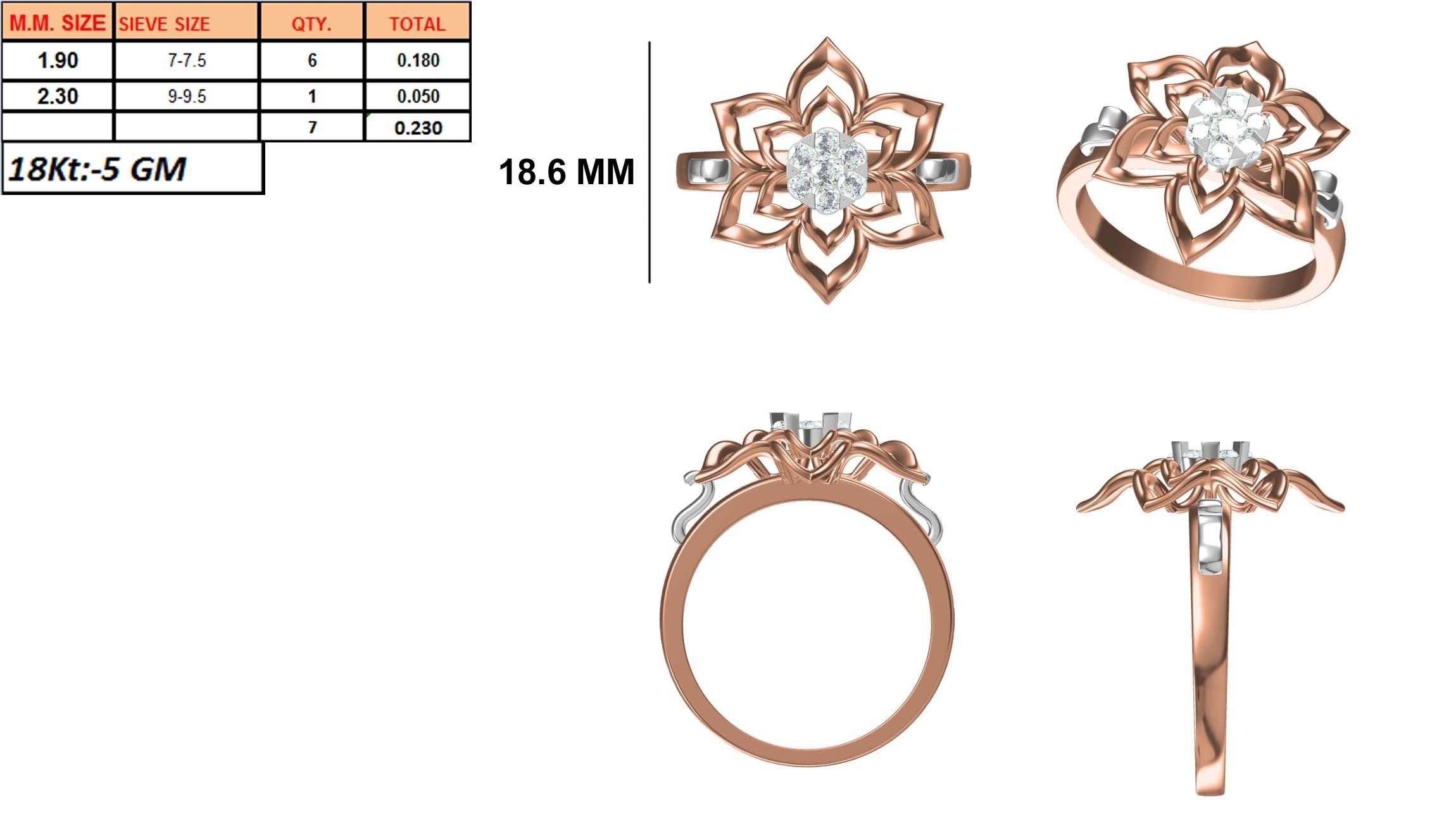 270 Women Ring jcd -jewelcad model bulk collection  3D print model_64