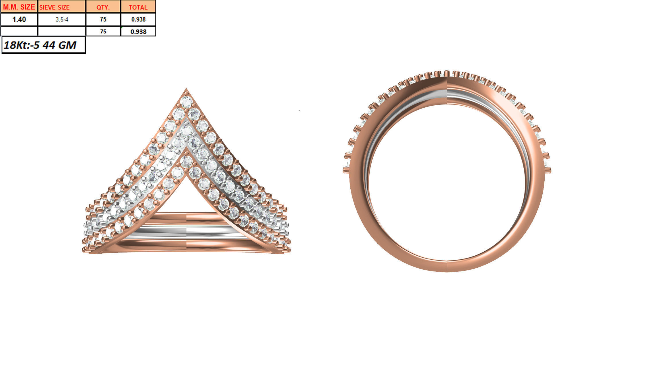 270 Women Ring jcd -jewelcad model bulk collection  3D print model_27