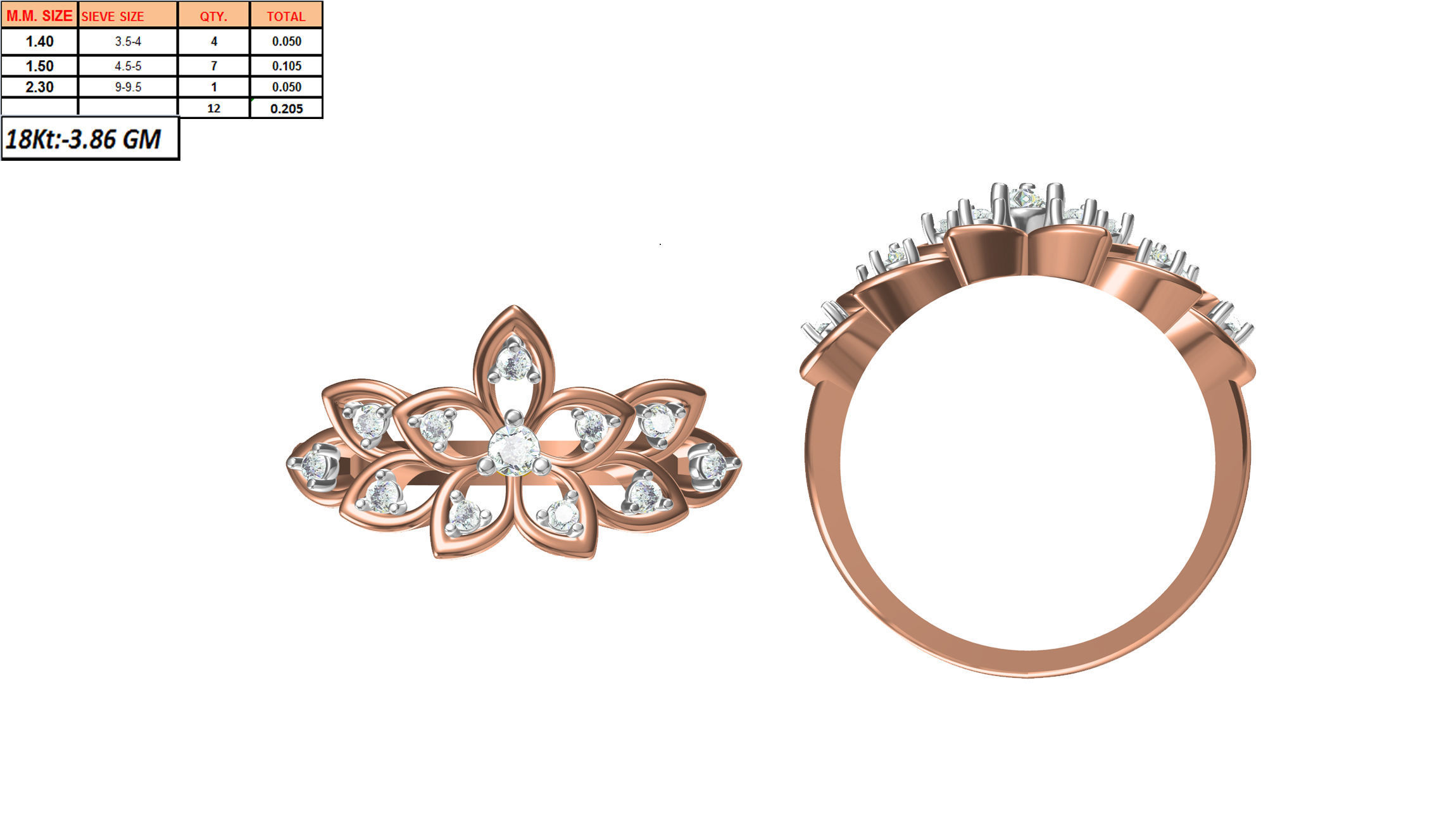 270 Women Ring jcd -jewelcad model bulk collection  3D print model_117