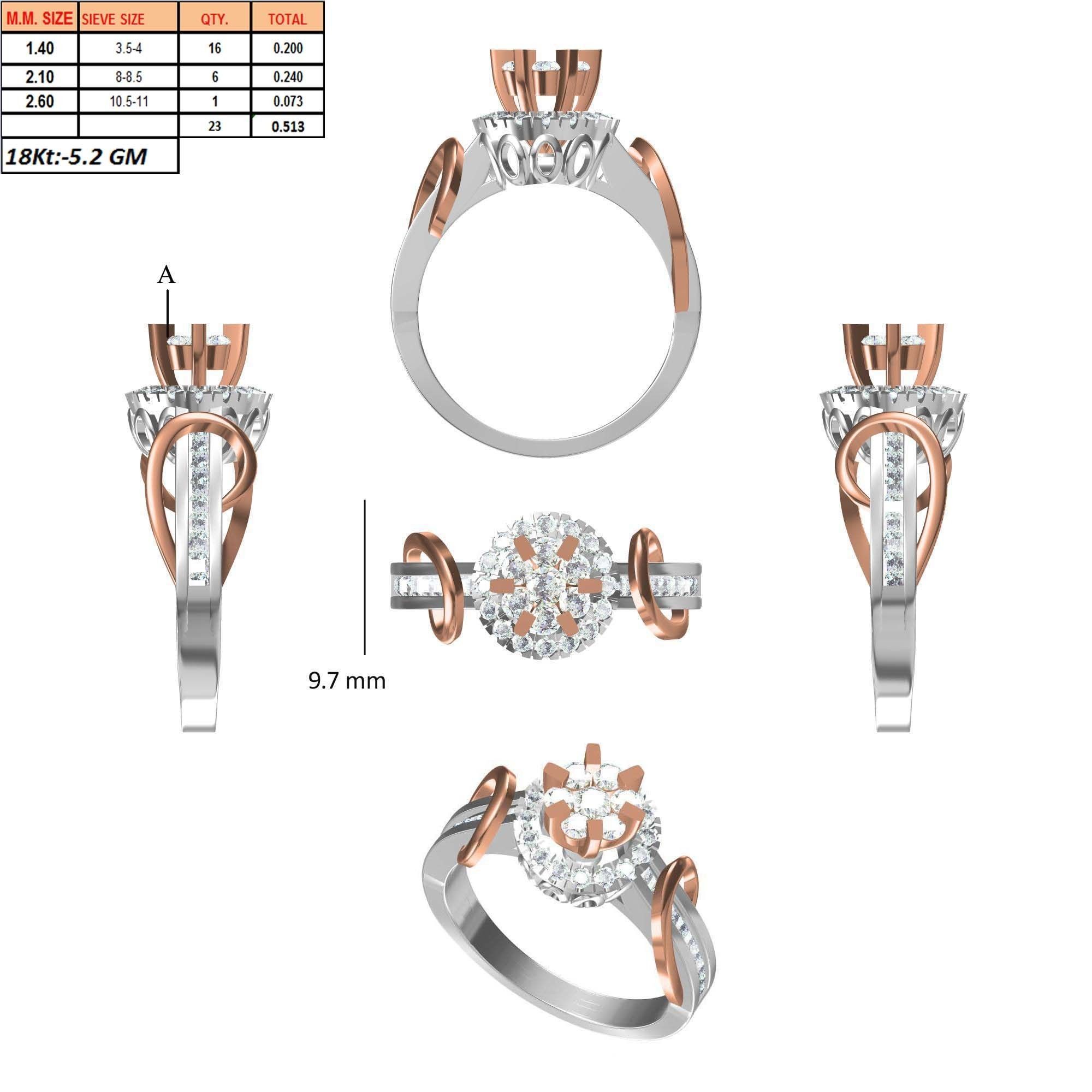 270 Women Ring jcd -jewelcad model bulk collection  3D print model_81