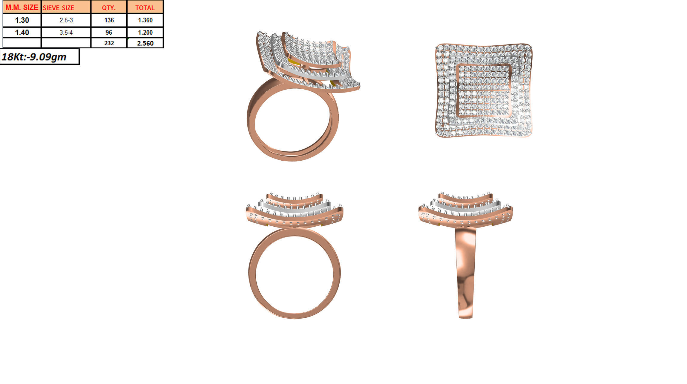 270 Women Ring jcd -jewelcad model bulk collection  3D print model_44