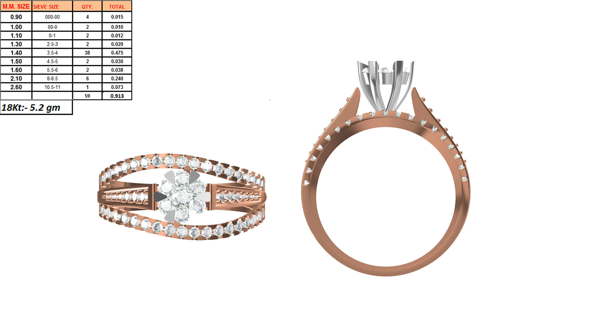 270 Women Ring jcd -jewelcad model bulk collection  3D print model_36