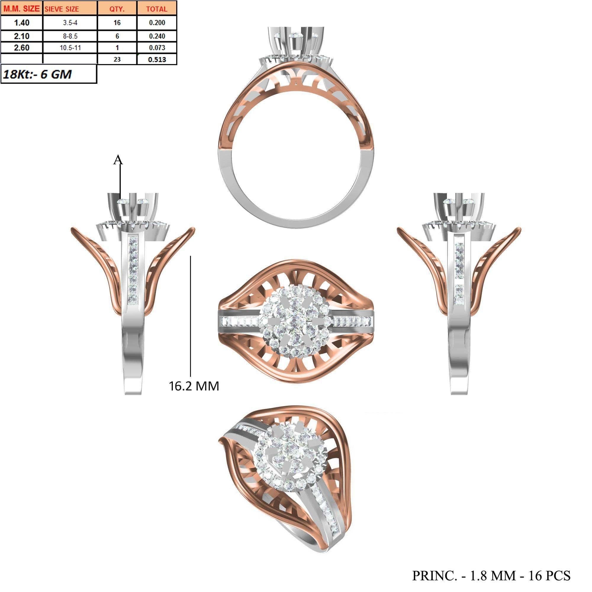 270 Women Ring jcd -jewelcad model bulk collection  3D print model_34
