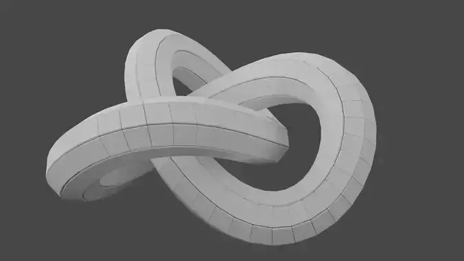 Twisted Hardsurface Knot Free 3D print model